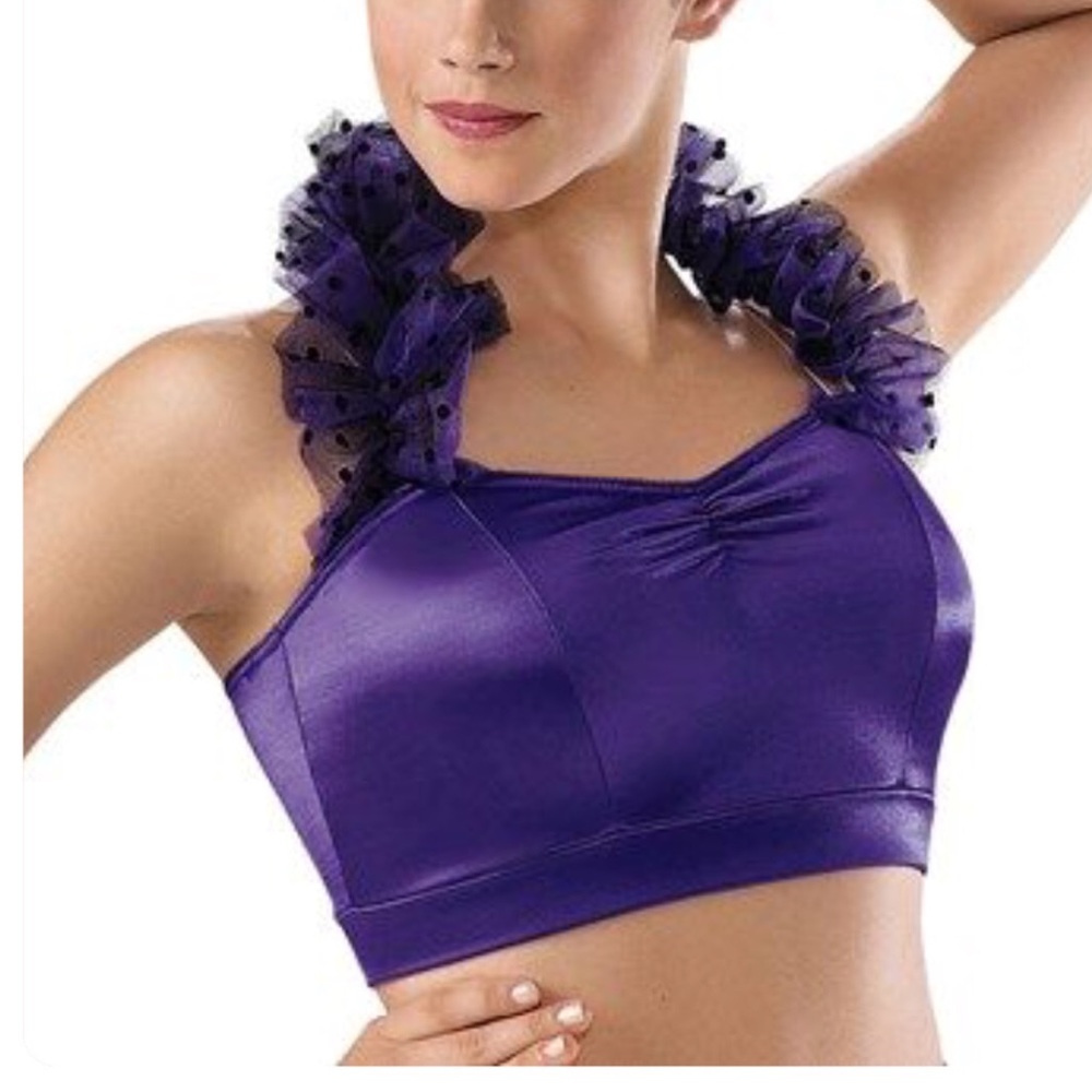 Balera Dancewear halter crop top, purple